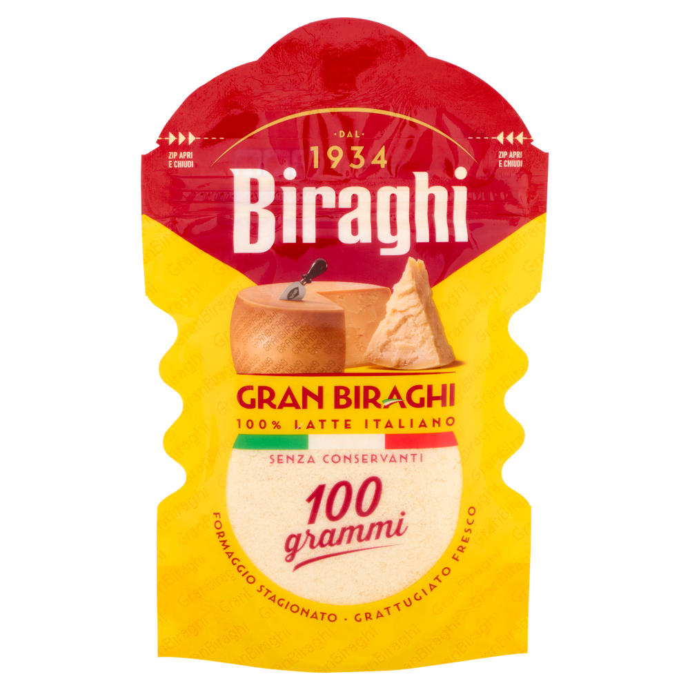 Biraghi Gran Biraghi Formaggio Stagionato Grattugiato Fresco 100 g