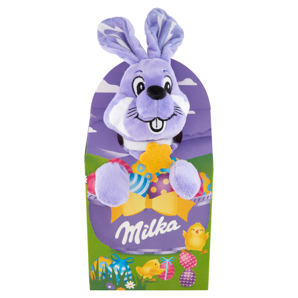 Milka Peluche di Pasqua con cioccolatini assortiti al latte Milka, 96g