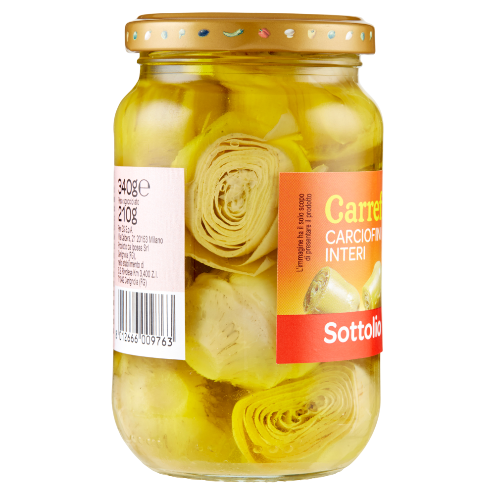 Carrefour Sottolio Carciofini Interi in olio di oliva 340 g
