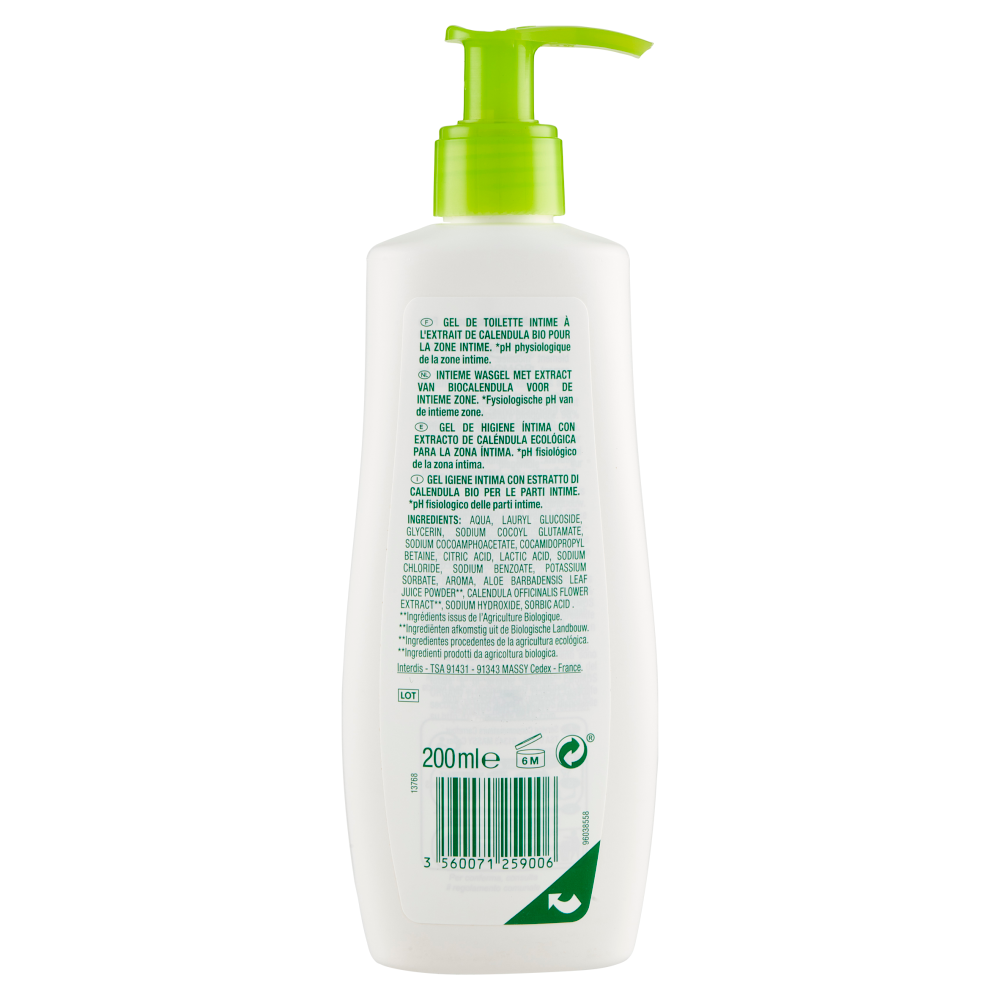 Carrefour Bio Soft Gel Igiene Intima con estratto di calendula bio 200 ml