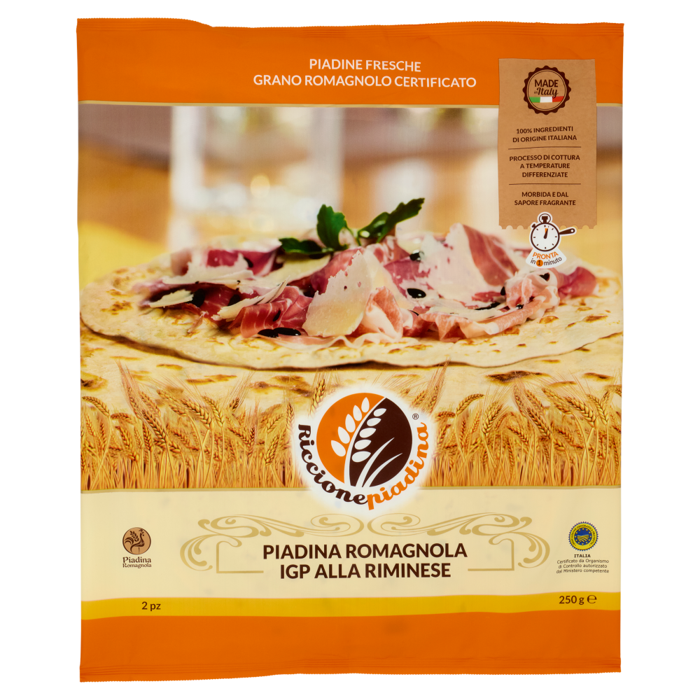 Riccionepiadina Piadina Romagnola IGP alla Riminese 2 pz 250 g