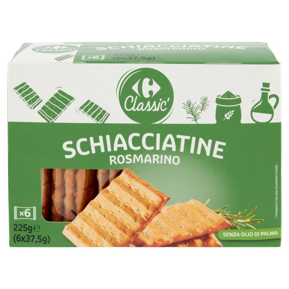 Carrefour Classic Schiacciatine Rosmarino 6 x 37,5 g