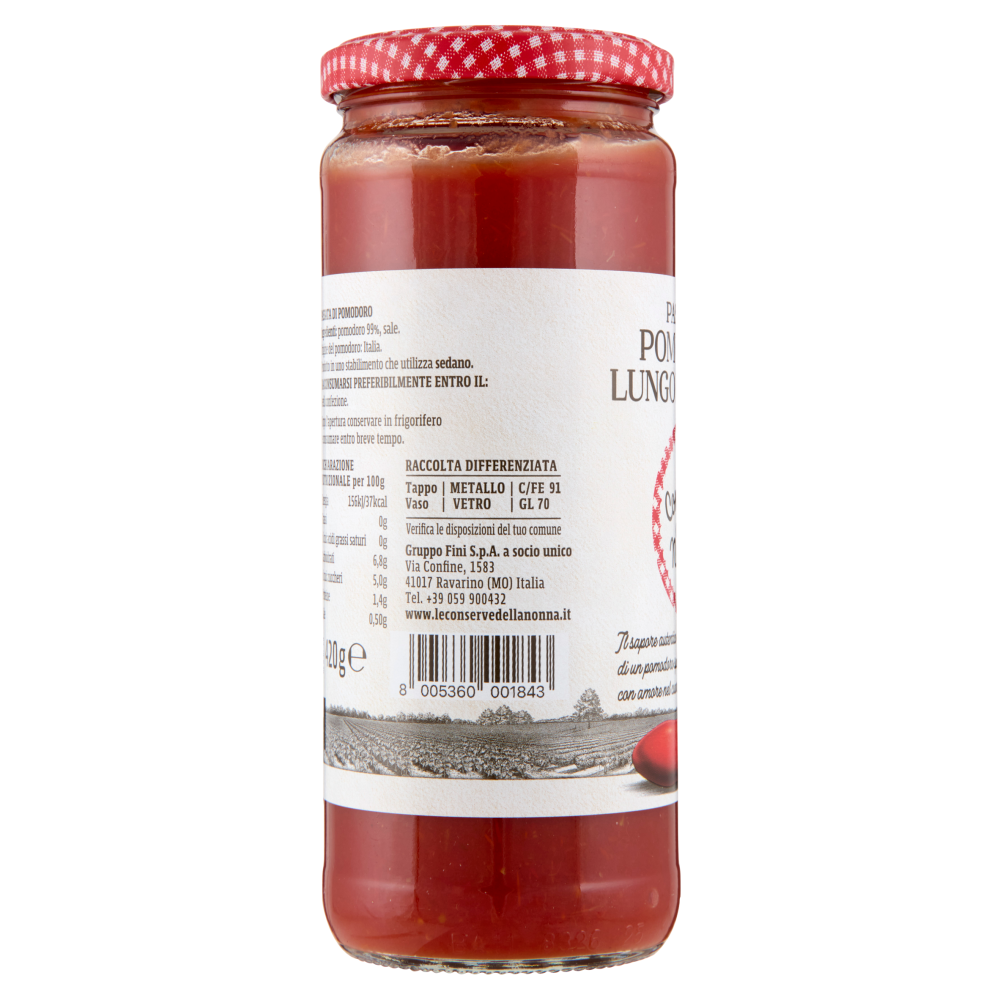 Le Conserve della Nonna Passata di Pomodoro Lungo d'Emilia 420 g