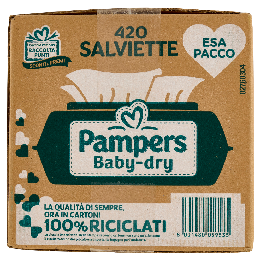 Pampers Baby-dry Salviette 420 pz