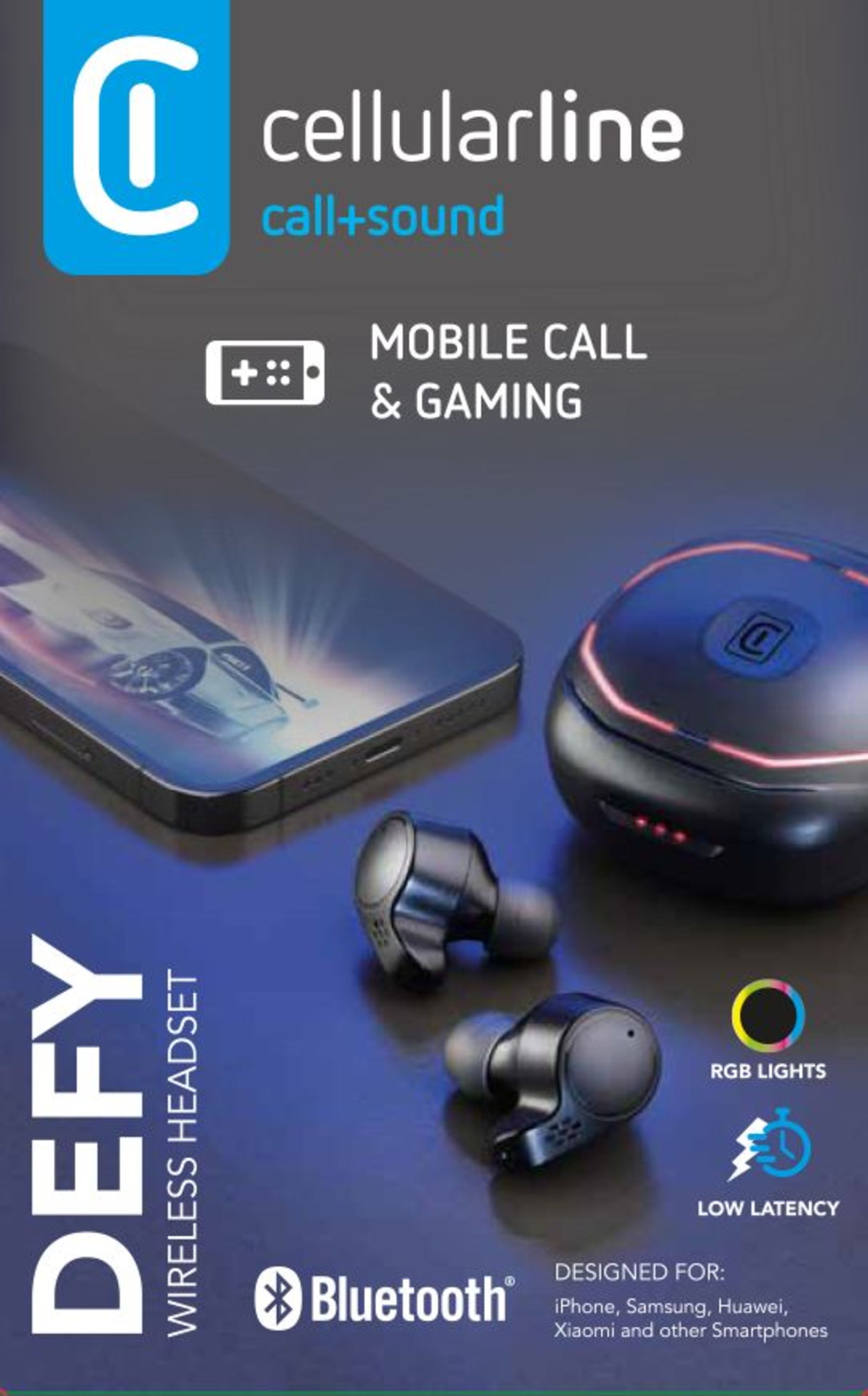 Cellularline DEFY Auricolari Bluetooth® per mobile gaming a bassa latenza