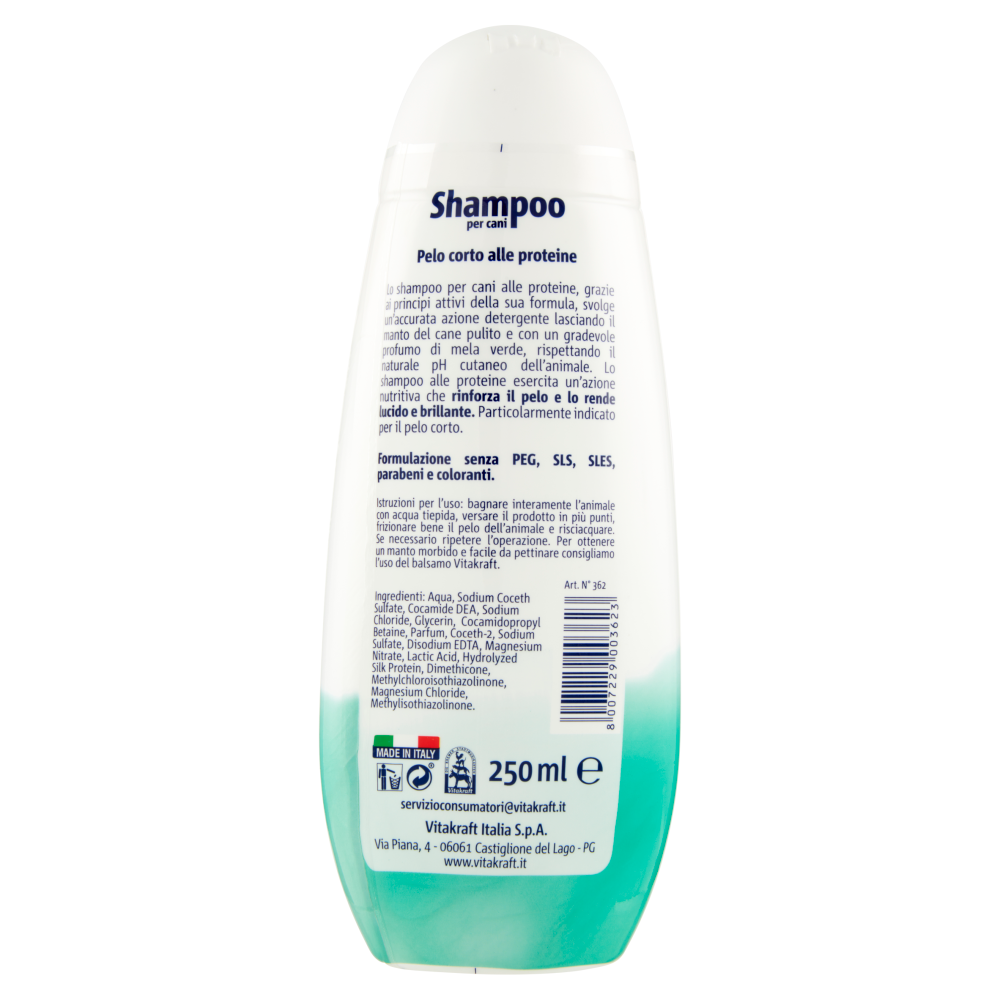 Vitakraft Shampoo per cani Pelo corto alle proteine 250 ml