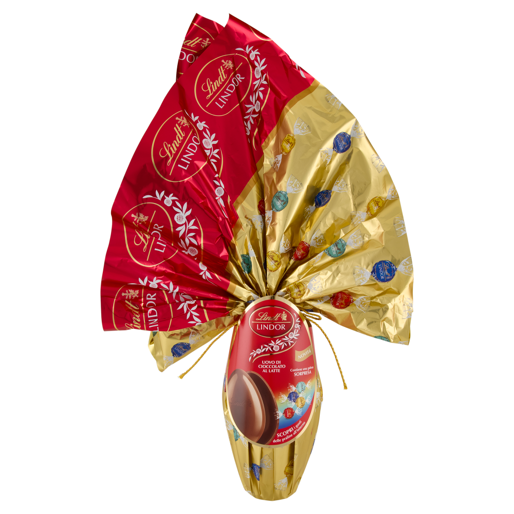 Lindt Lindor Uova di cioccolato Pasqua Cioccolato al latte con boules assortite 320 g