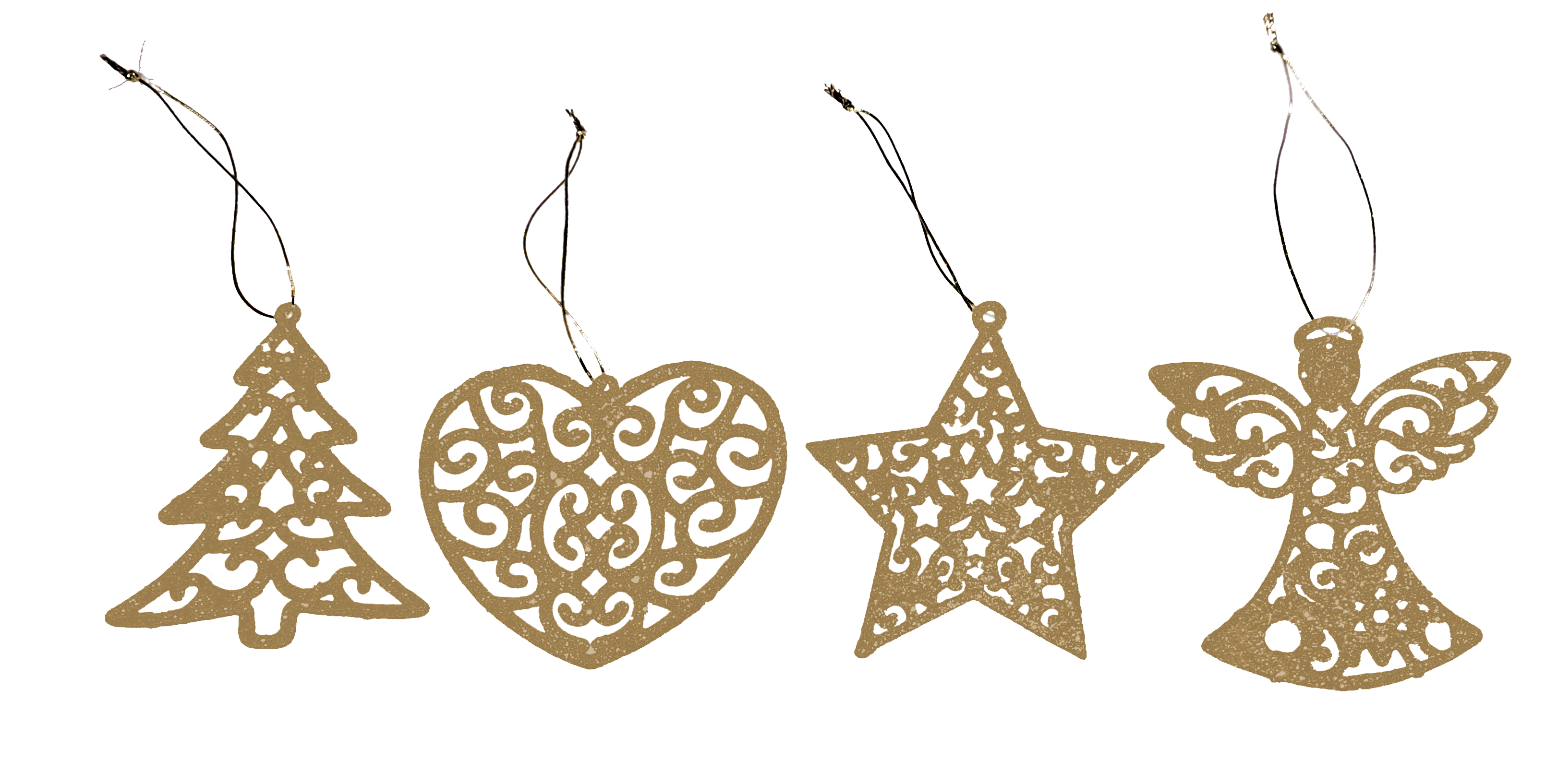 Giocoplast Addobbo Glitter Champagne 10 cm