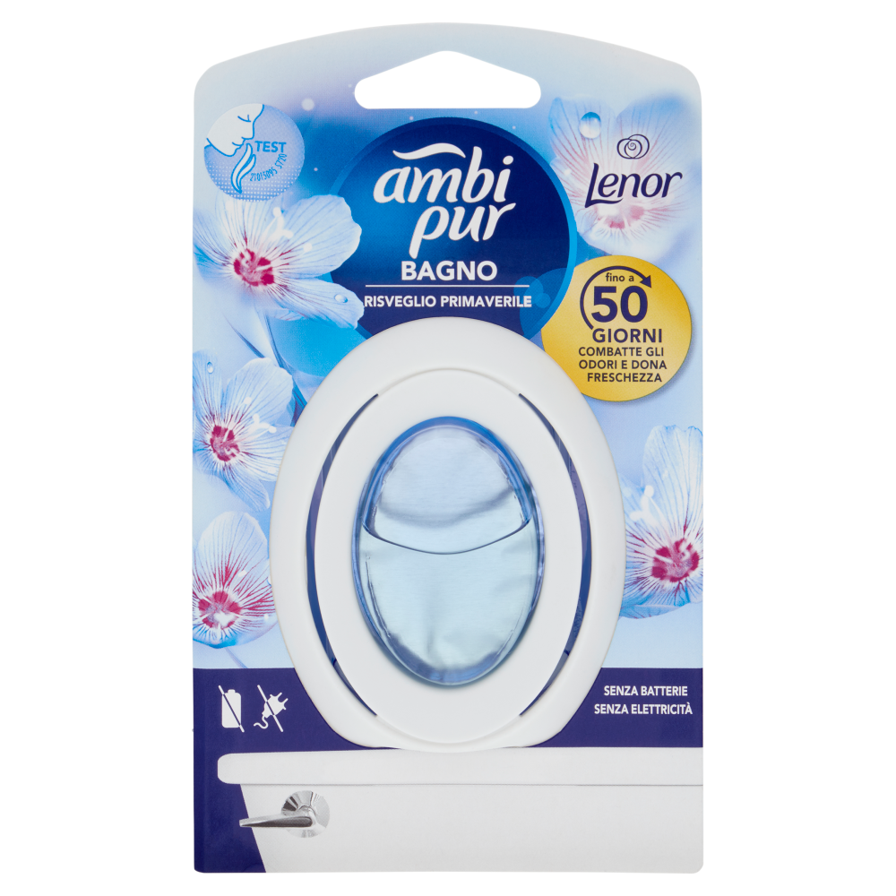 Ambi Pur Bagno Profumatore per Ambienti Elimina e Previene gli Odori, Risveglio Primaverile 7,5 ml