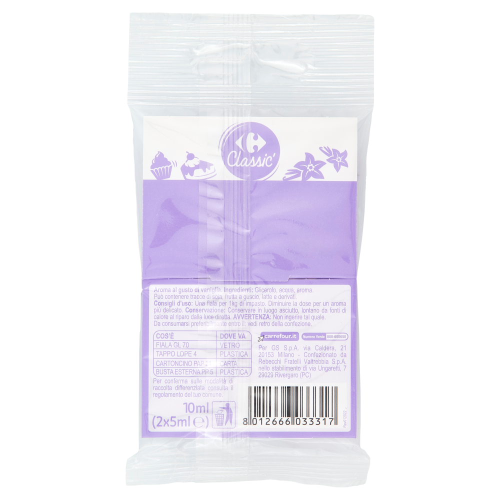 Carrefour Classic Aroma al Gusto Vaniglia 2 x 5 ml