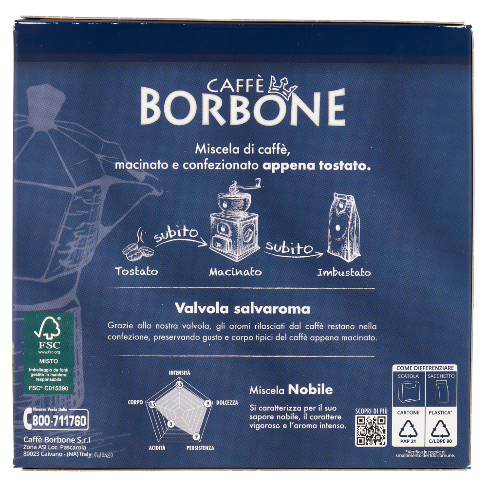 Caffè Borbone Miscela Nobile Caffè Macinato 2 x 250 g