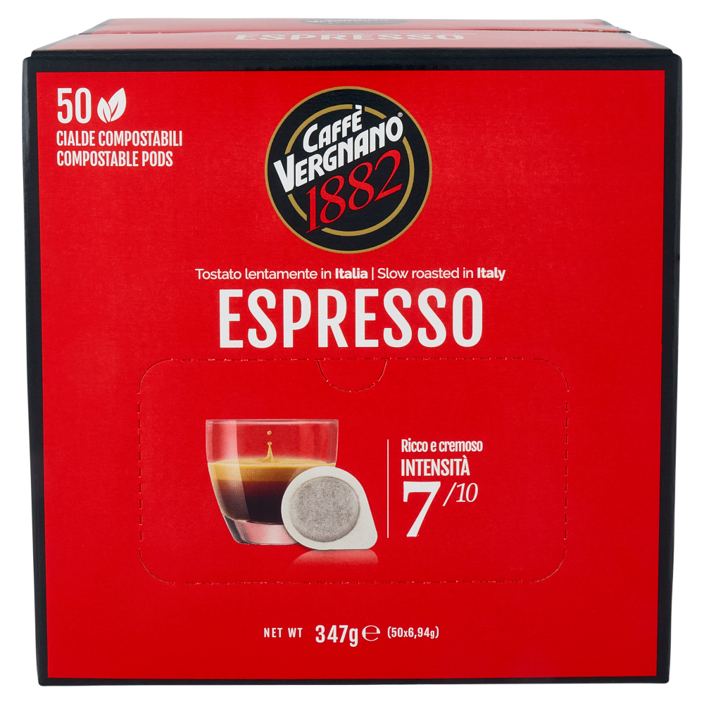 Caff&egrave; Vergnano 1882 Espresso Cialde Compostabili 50 x 6,94 g