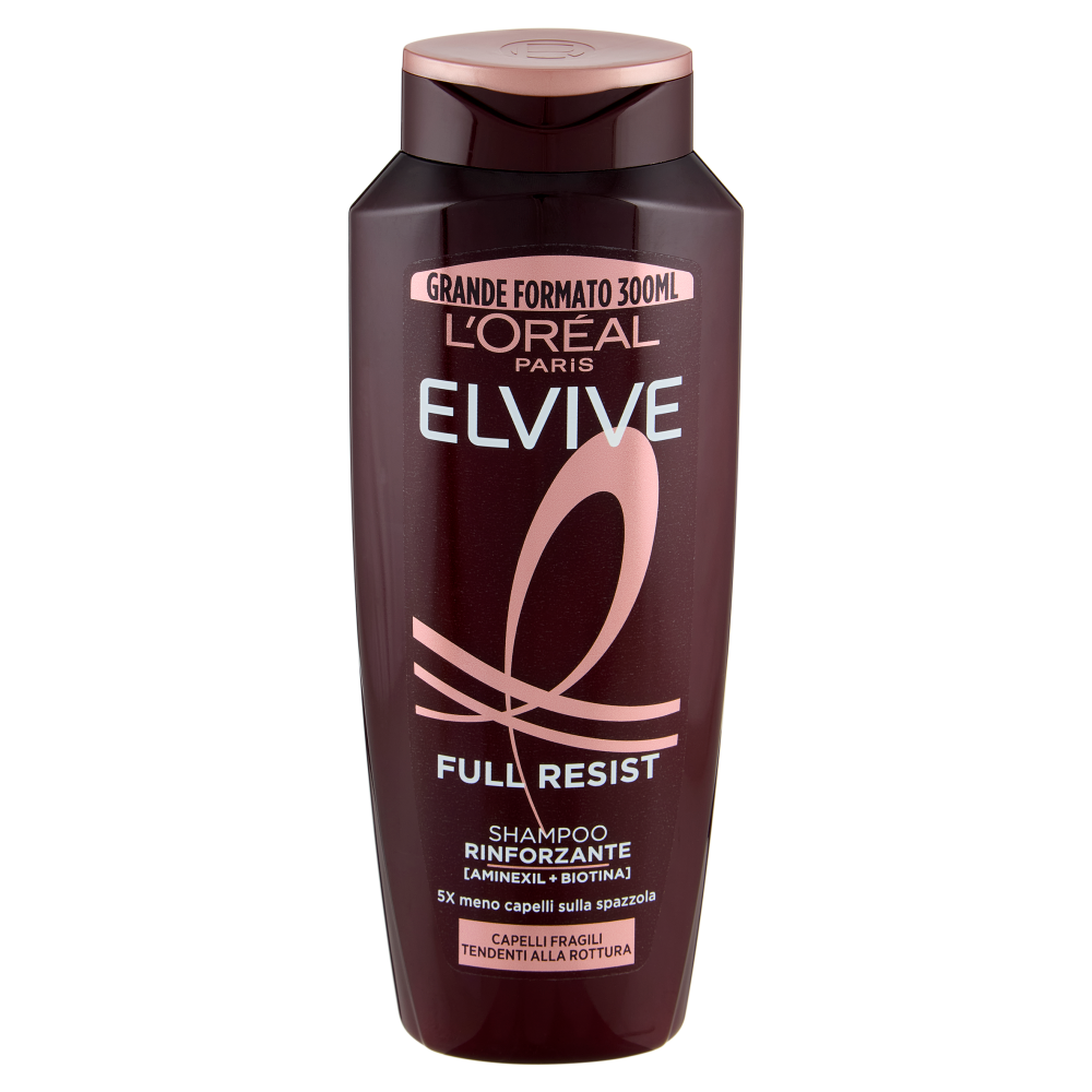 Elvive Full Resist Shampoo Rinforzante, per Capelli Fragili Tendenti alla Rottura, 300 ml