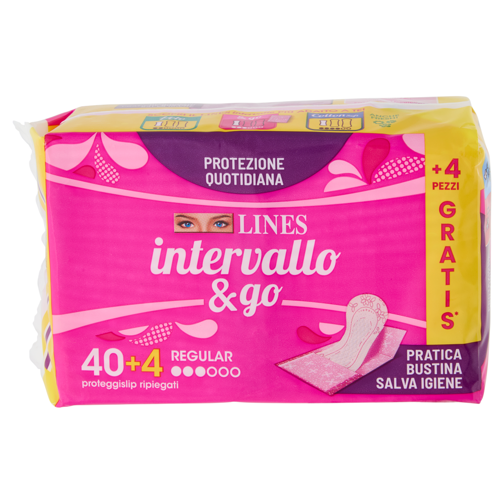 Lines intervallo & go Regular proteggislip ripiegati 40 + 4 pz