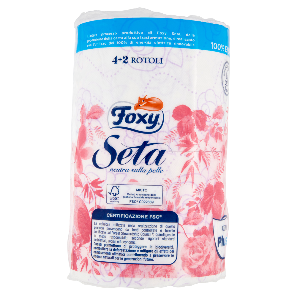 Foxy Seta Carta igienica 2 veli decorata 4+2 maxi rotoli