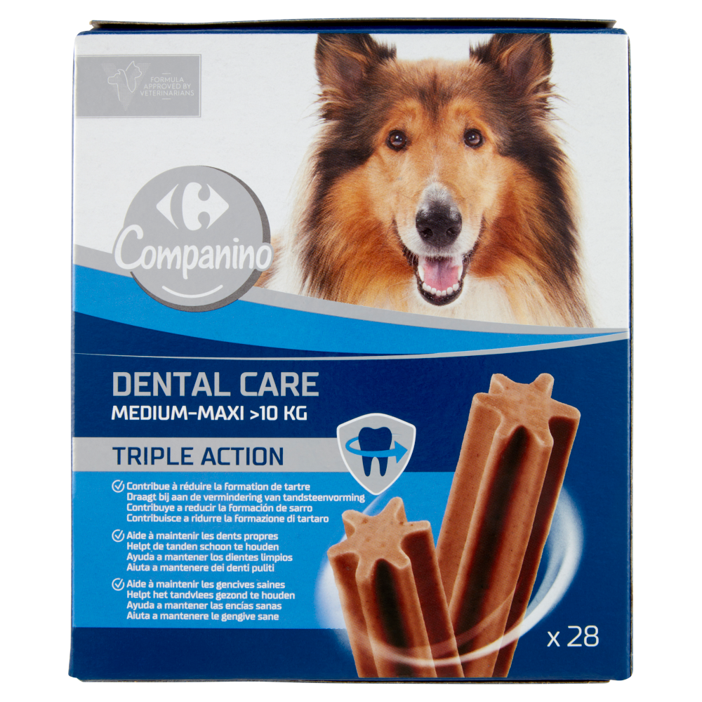 Carrefour Companino Dental Care Medium-Maxi >10kg Triple Action x28 720 g