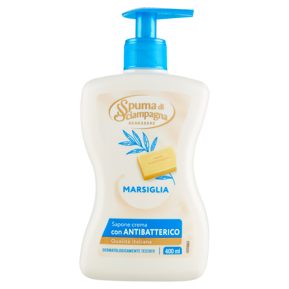 Spuma di Sciampagna Benessere Sapone crema Marsiglia 400 ml