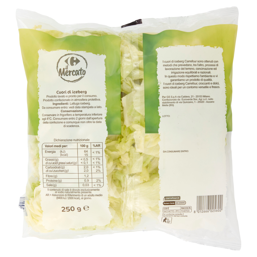 Carrefour il Mercato Cuori di Iceberg 250 g