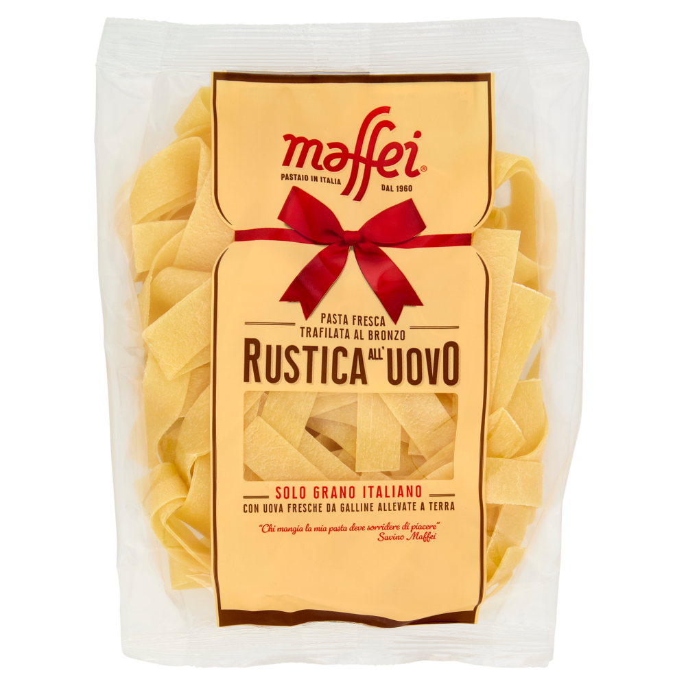 maffei Pasta Fresca Trafilata al Bronzo Rustica all'Uovo Pappardelle 250 g