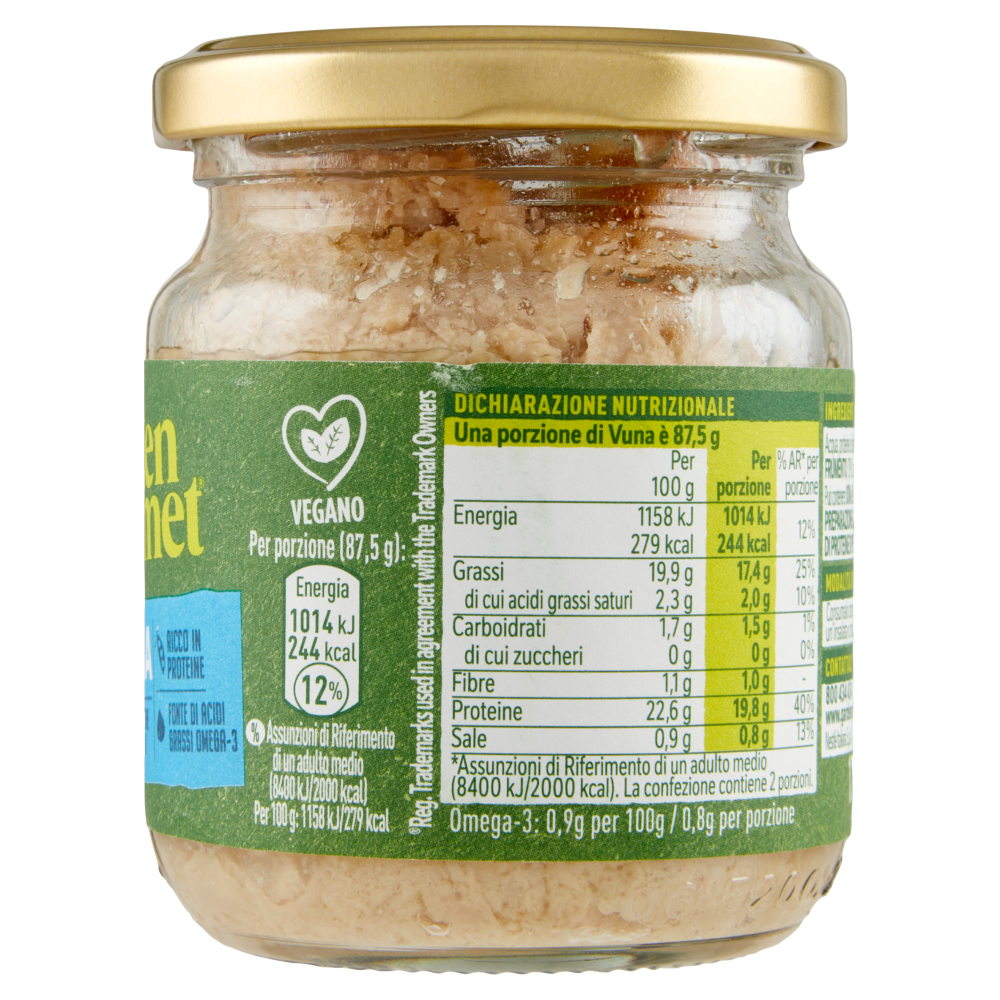 GARDEN GOURMET Vuna preparato Vegano a base di proteine di Pisello barattolo 175g