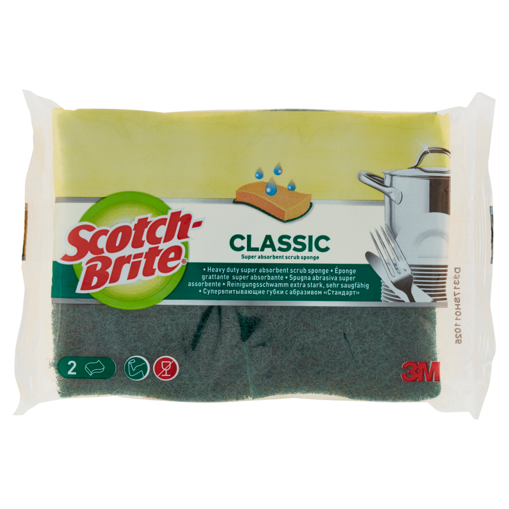 Scotch-Brite Classic Super absorbent scrub sponge 2 pz