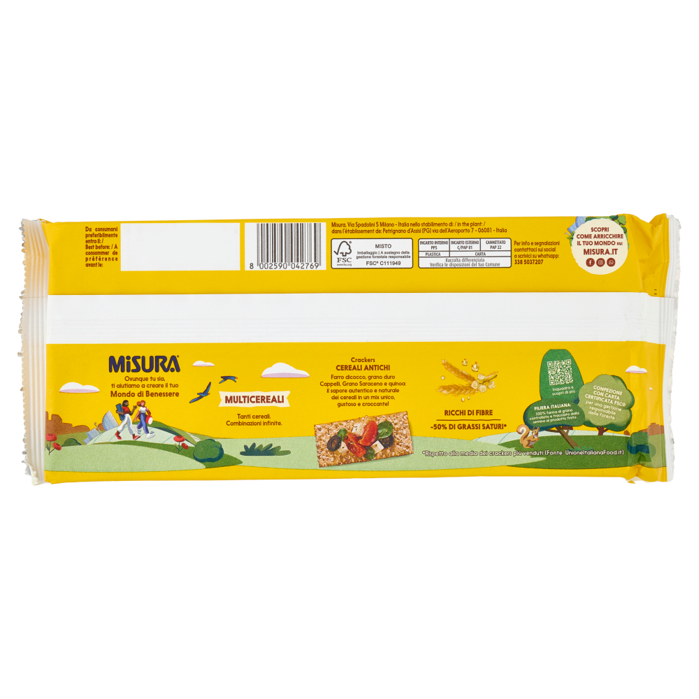Misura Multicereali Crackers Cereali Antichi 350 g