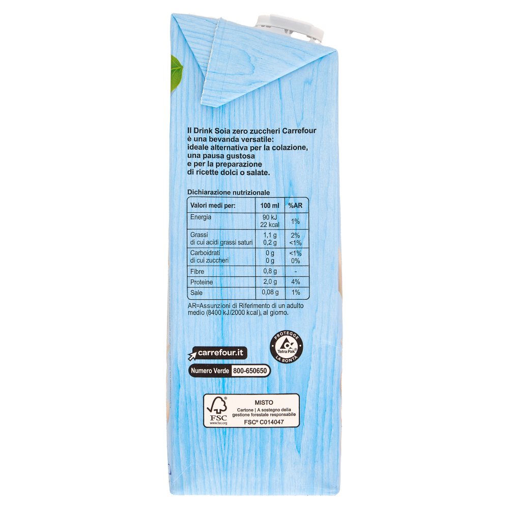 Carrefour Sensation Zero Zuccheri Soia 1 L