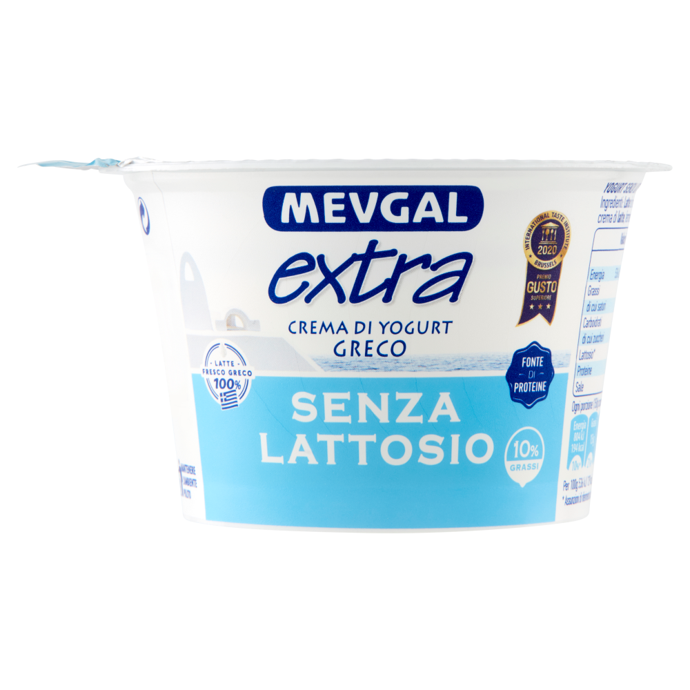 Mevgal extra Crema di Yogurt Greco Senza Lattosio 10% Grassi 150 g