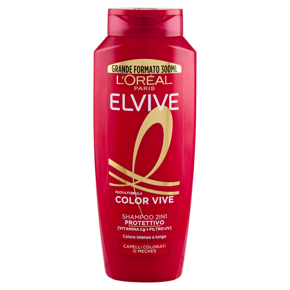 Elvive Color Vive Shampoo 2in1 Protettivo, per Capelli Colorati o Meches, 300 ml