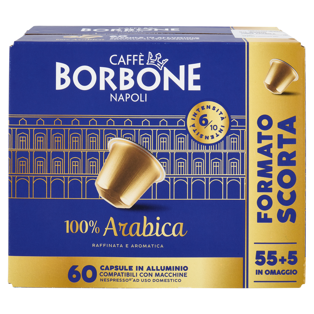 Caff&egrave; Borbone 100% Arabica Capsule in Alluminio Compatibili Nespresso* ad Uso Domestico 2 x 150 g