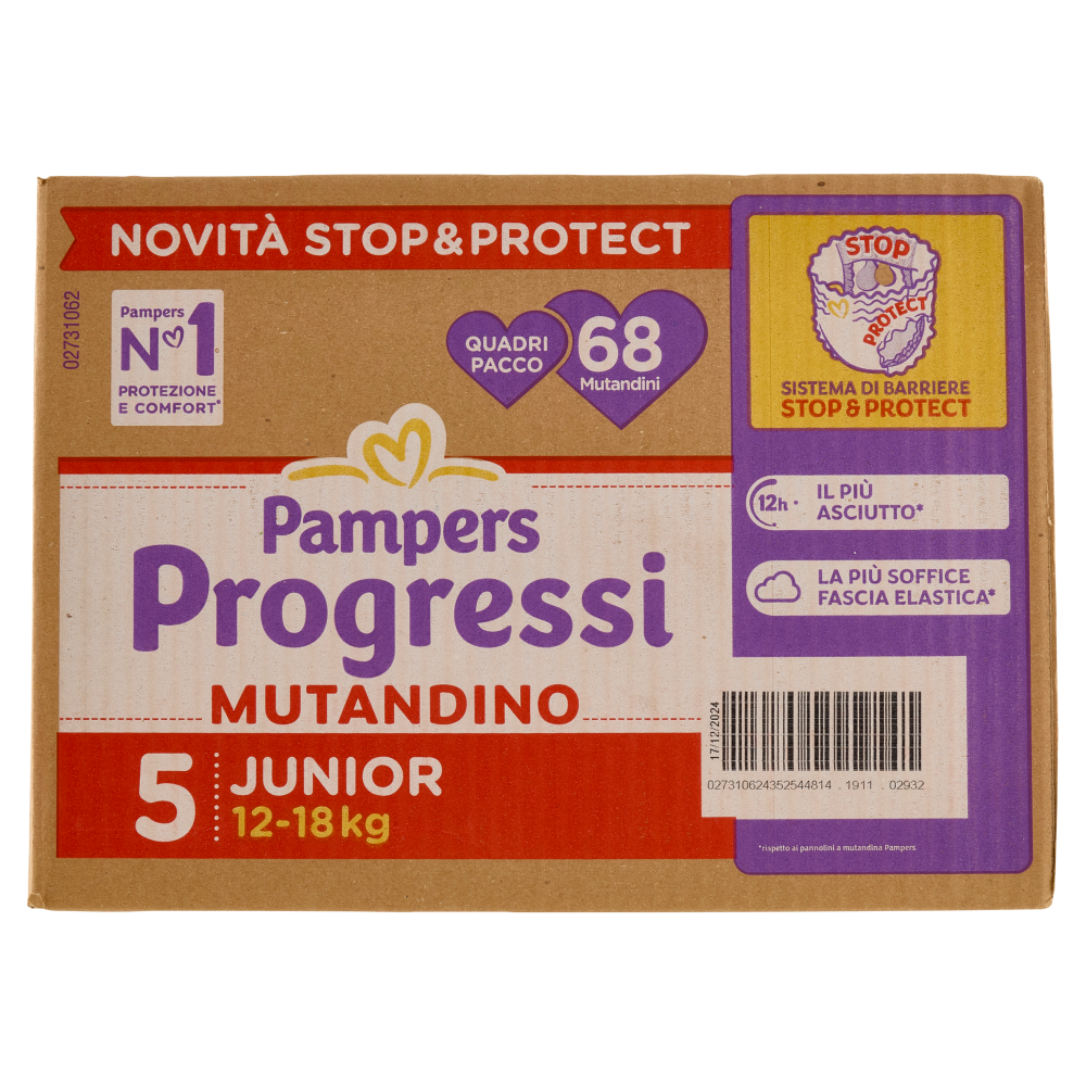 Pampers Progressi Mutandino Junior 68 pz