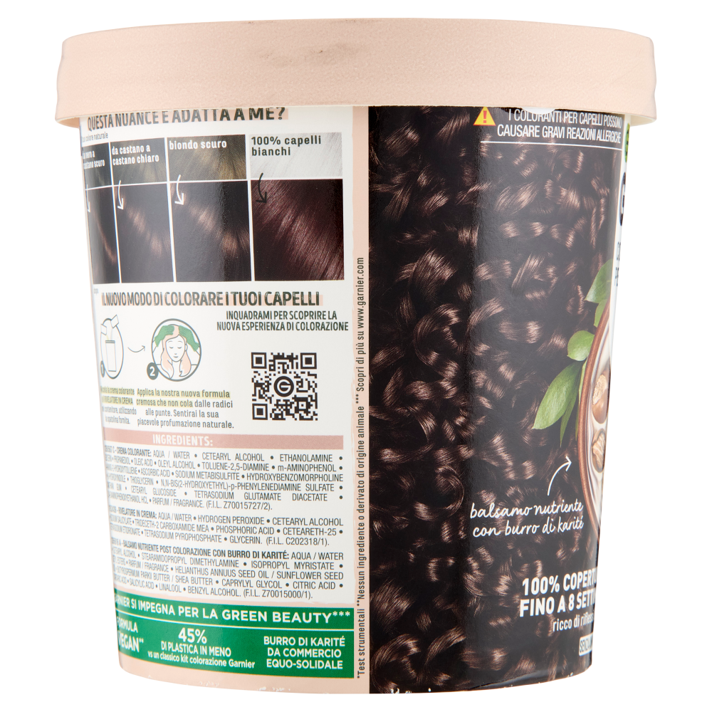 Garnier GOOD 3.12 Castano Mirtillo, colorazione permanente senza ammoniaca, 90% di origine naturale