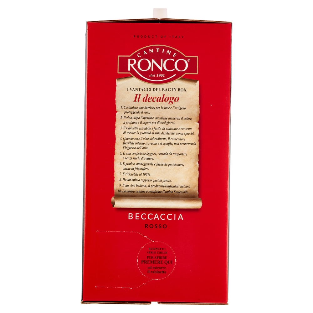Cantine Ronco Beccaccia Rosso 5 l