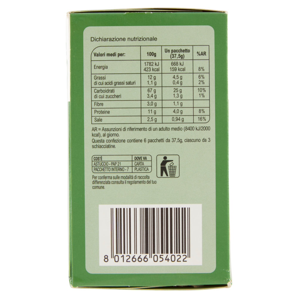 Carrefour Classic Schiacciatine Rosmarino 6 x 37,5 g