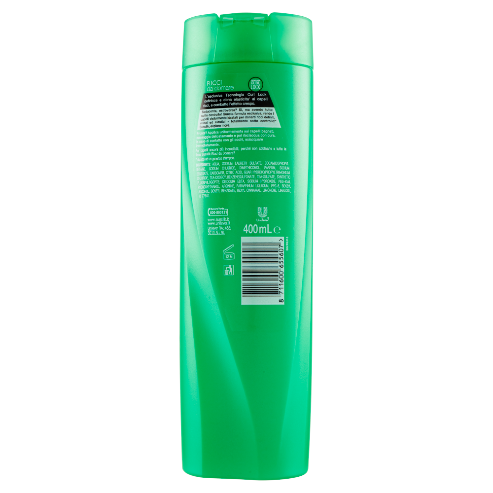 sunsilk Ricci da domare Shampoo per Capelli Ricci Definiti ed Elastici 400 mL