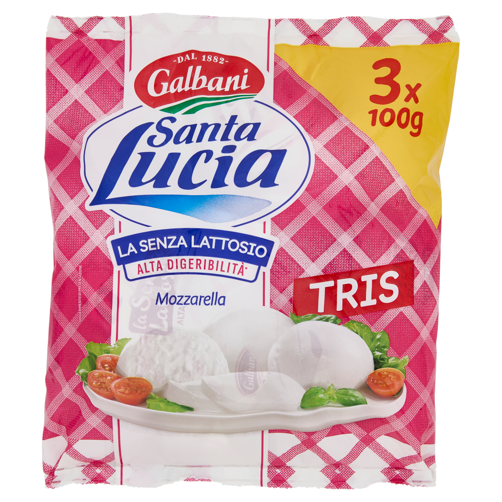 Galbani Santa Lucia Mozzarella Tris la Senza Lattosio 3 x 100 g