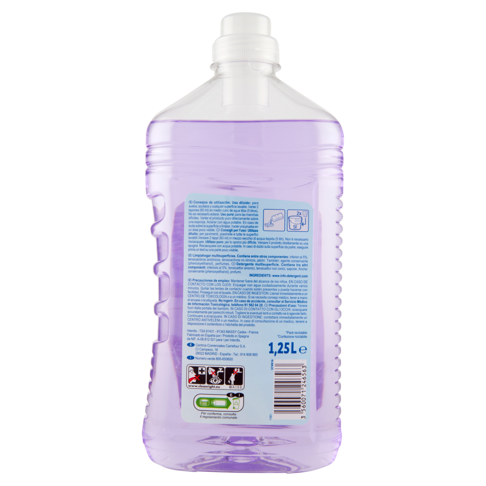 Carrefour Essential Detergente Multisuperficie Profumo di Lavanda 1,25 L