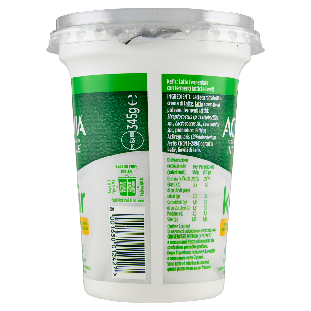 ACTIVIA Kéfir al Cucchiaio, gusto Naturale, 0% Zuccheri aggiunti, autentici lieviti del Kéfir, 345g