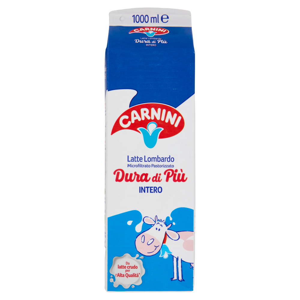 Carnini Latte Lombardo Microfiltrato Pastorizzato Dura di Più Intero 1000 ml