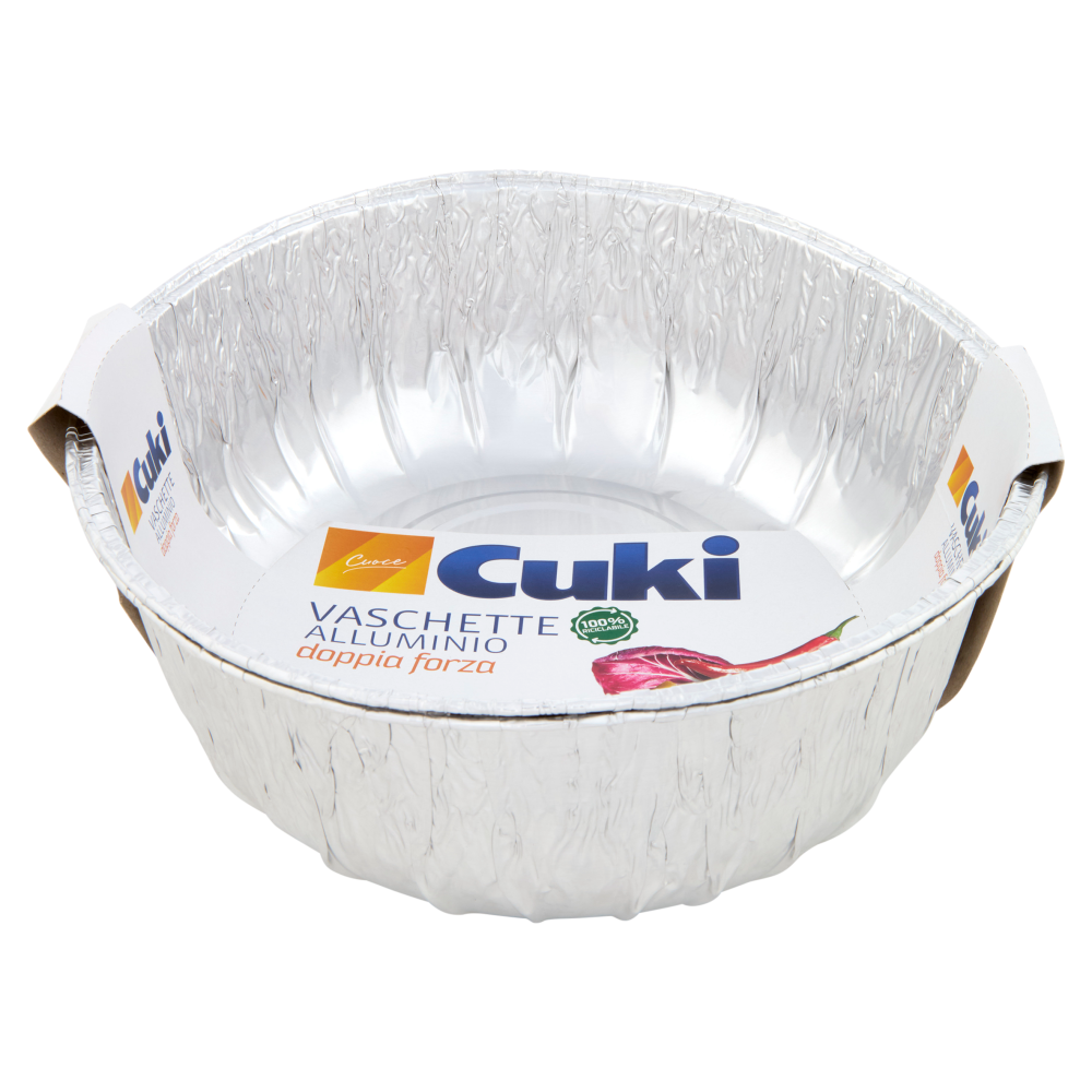 Cuki Cuoce Vaschette Alluminio doppia forza Pollo Arrosto 2 Pz
