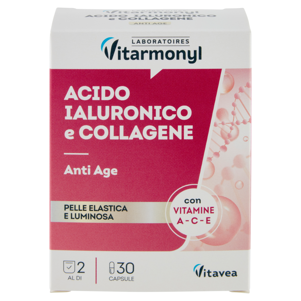 Laboratoires Vitarmonyl Acido Ialuronico e Collagene Anti Age 30 Capsule 13,7 g