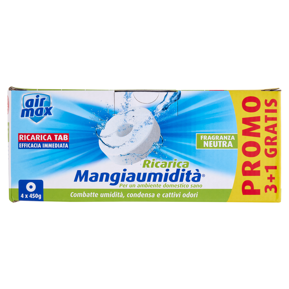 air max Mangiaumidità Ricarica Tab Fragranza Neutra 4 x 450 g