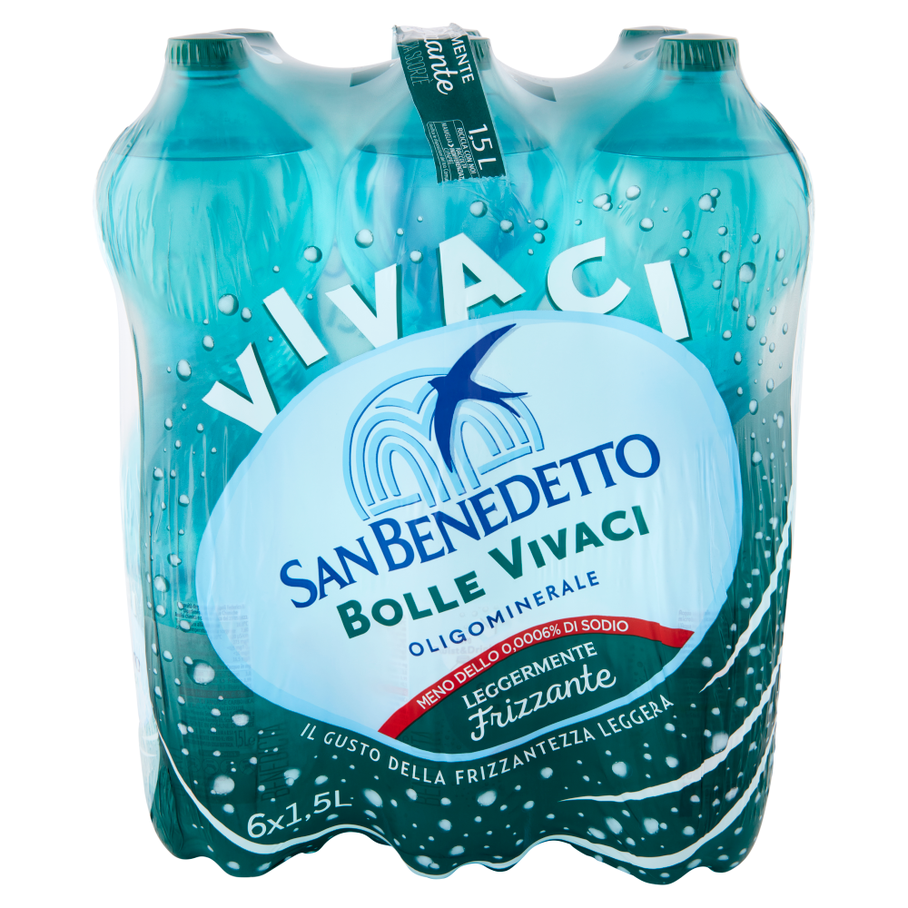 San Benedetto Oligominerale Benedicta Leggermente Frizzante 6 x 1,5 L