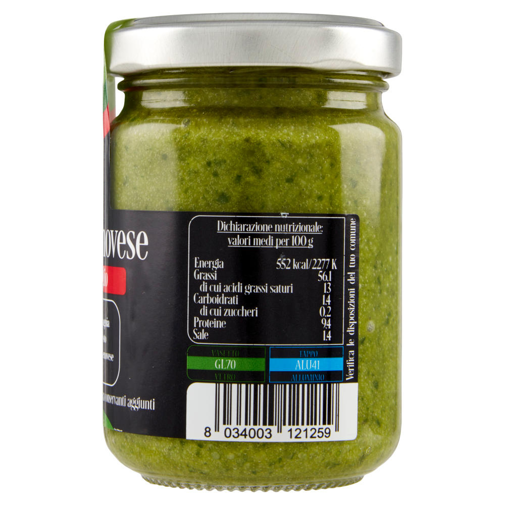 Compagnia del Pesto Genovese Pesto Genovese senza aglio 120 g