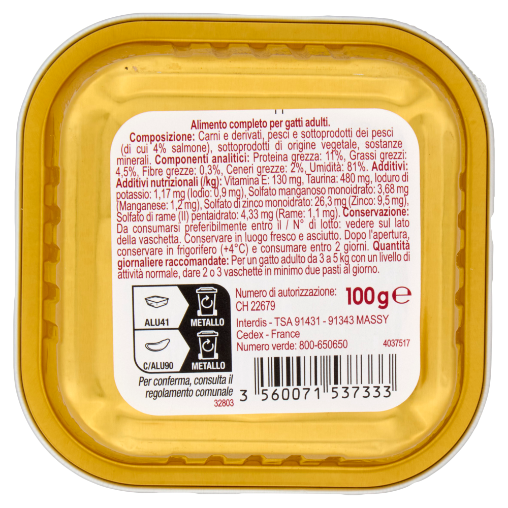 Carrefour Companino Vitalive Terrine* con salmone 100 g