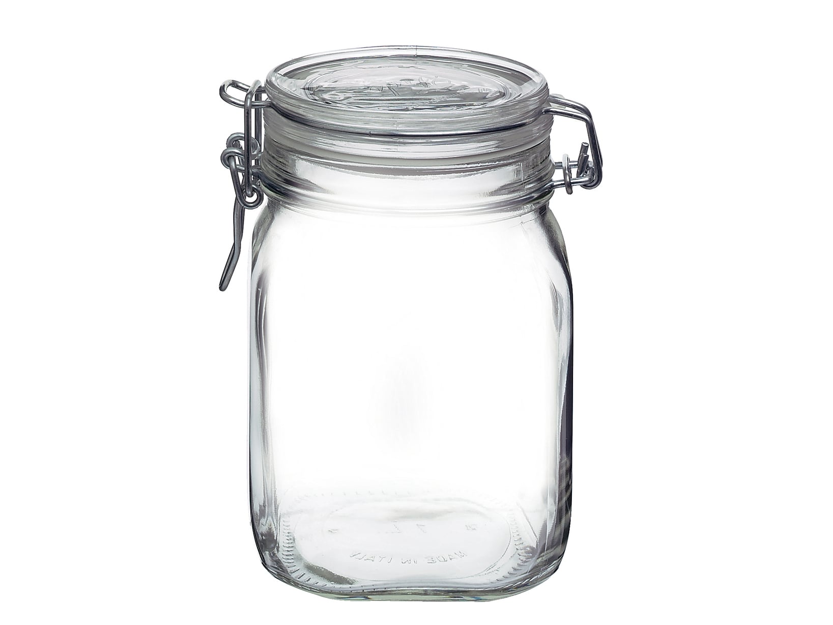 Bormioli Rocco Vaso Vetro Fido con Tappo Ermetico Rettangolare 1 lt