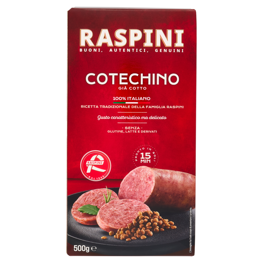 Raspini Cotechino Raspini Cotechino Gi&agrave; Cotto 500 g