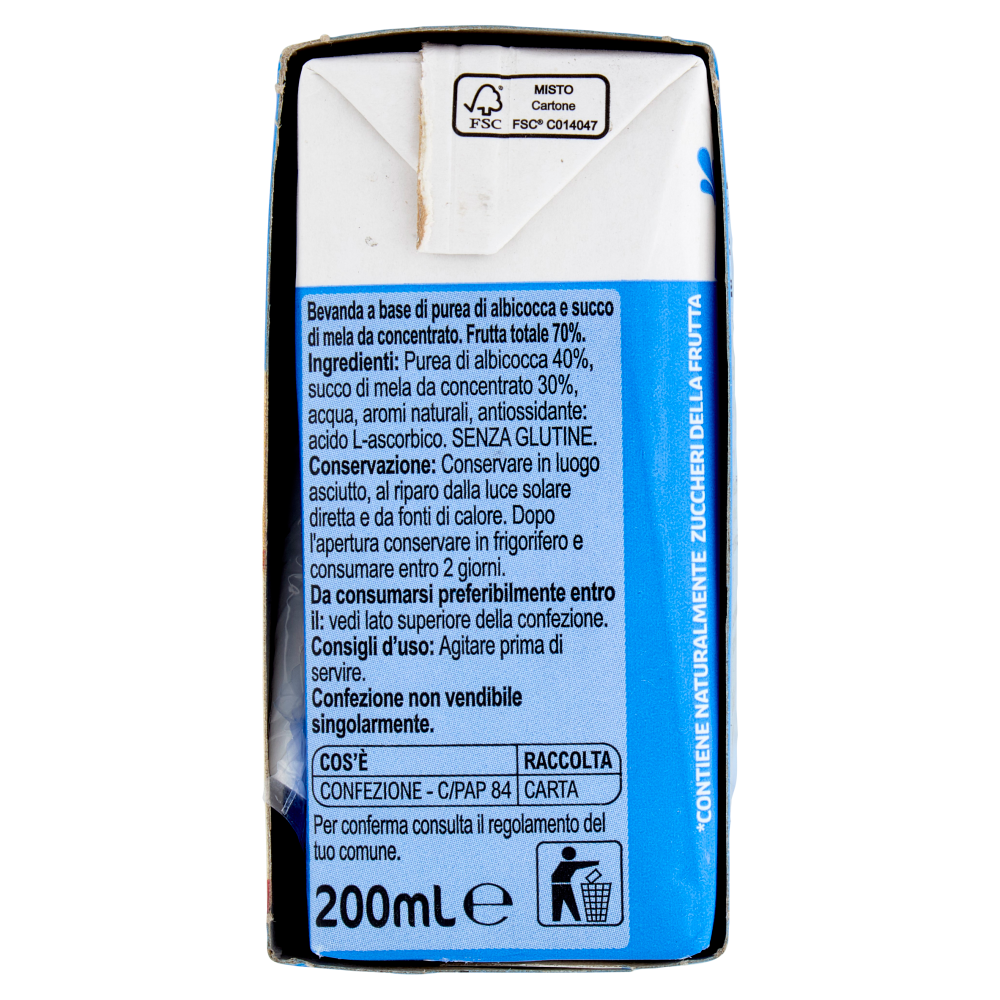 Carrefour Classic Bevanda Senza Zuccheri Aggiunti* Albicocca con Mela 3 x 200 ml