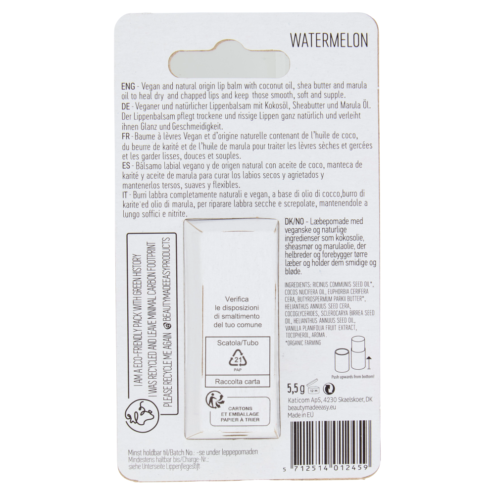 Beauty Made Easy Balsamo per labbra Watermelon 5,5 g