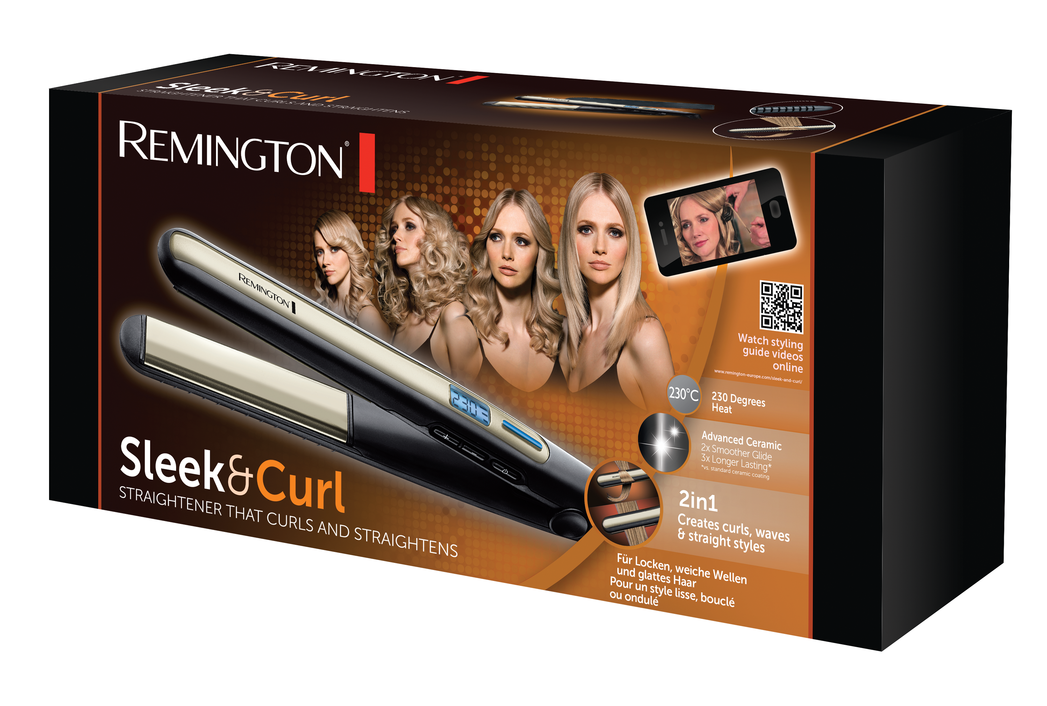 Remington Piastra per Capelli Sleek & Curl S6500